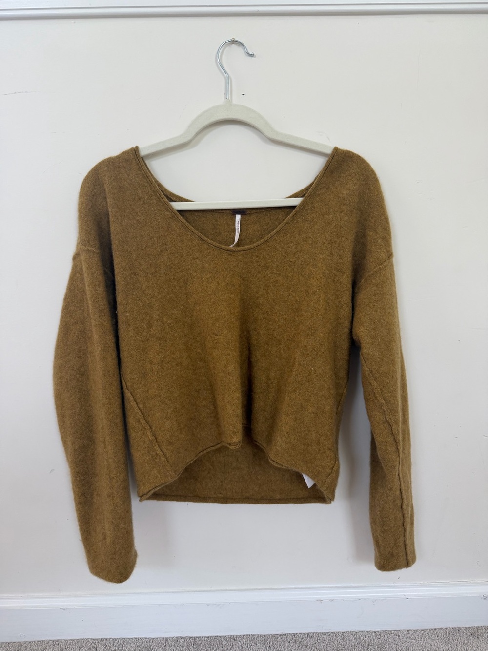 Free People Cashmere Cozy Cropped Crewneck Sweater